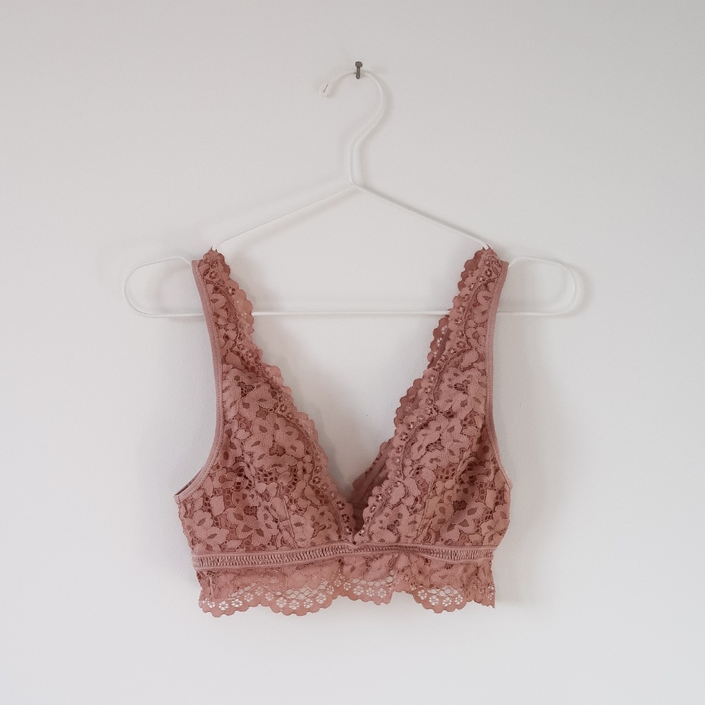 Dusty Pink Victoria's Secret Lace Bralette - Size Small